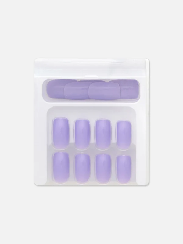 Faux Ongles Brillants Carrés PS...