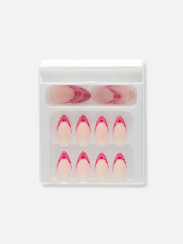 Faux Ongles Pointus Brillants Effet Crocodile PS...