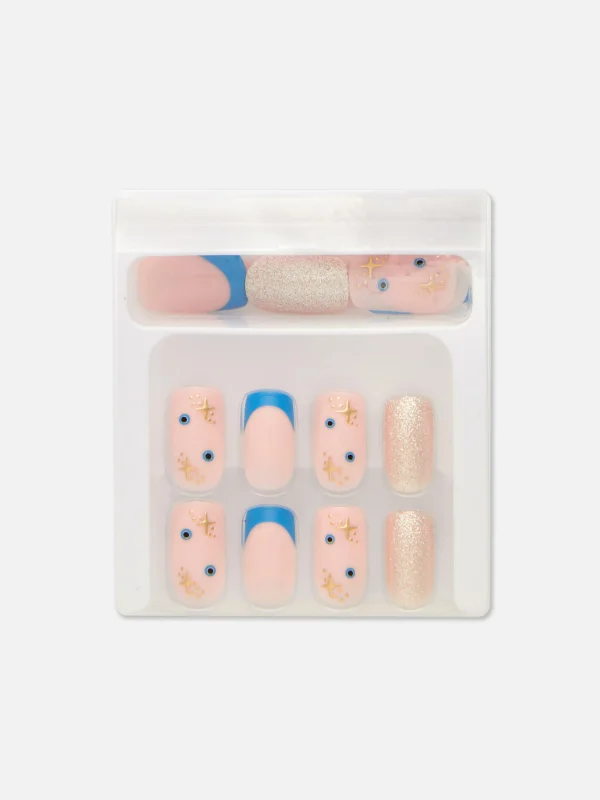 Faux Ongles Pointus Et Glossy à Paillettes PS...