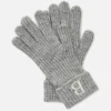 Gants En Maille Côtelée Avec Initiale Brodée
