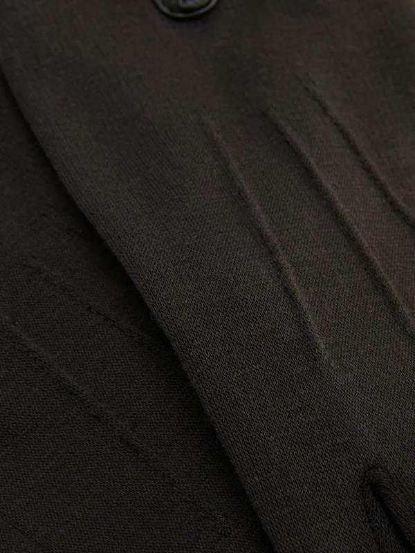 Gants En Maille Point De Rome à Finitions En Simili Cuir