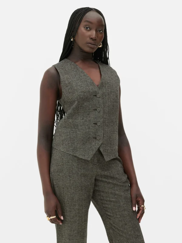 Gilet Avec Chevrons à Boutonnage Simple Rita Ora