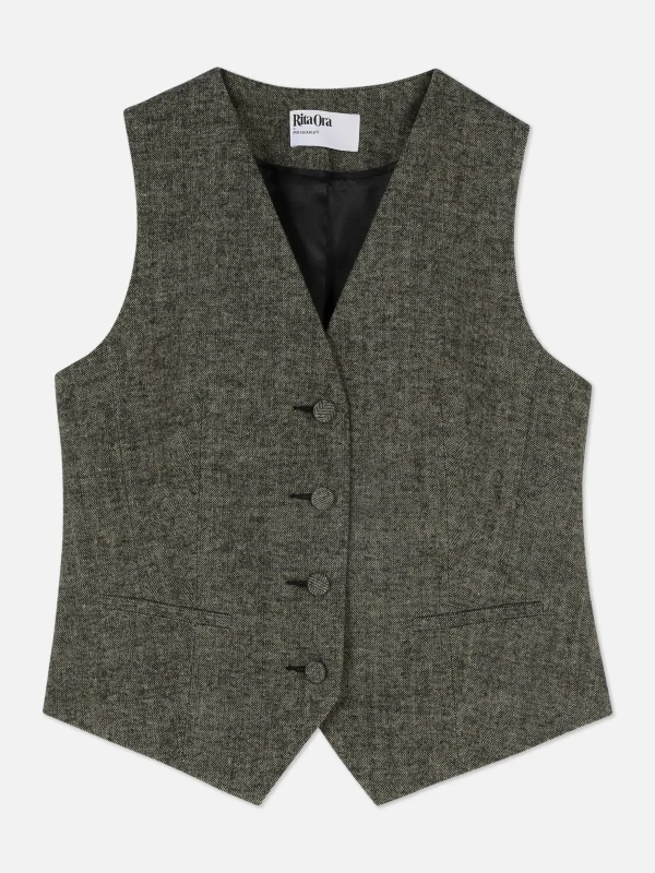 Gilet Avec Chevrons à Boutonnage Simple Rita Ora