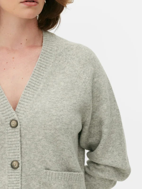 Gilet Boyfriend En Maille à Col En V