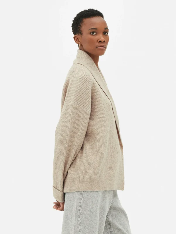 Gilet Cache-cœur à Boutons Et Col Châle