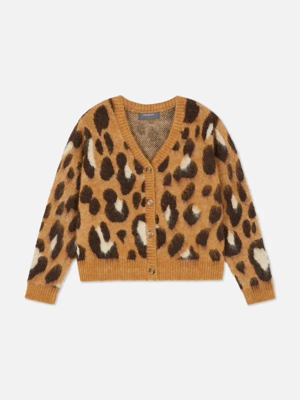 Gilet Court à Motif Léopard