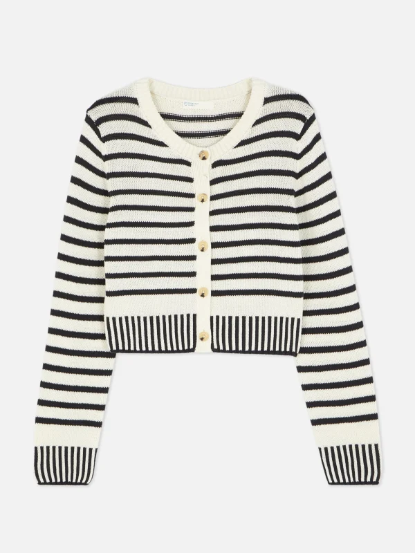 Gilet Court à Rayures