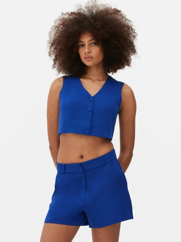 Gilet De Costume Court à Boutonnage Simple