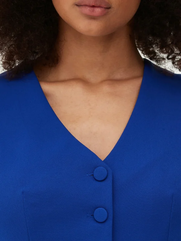 Gilet De Costume Court à Boutonnage Simple