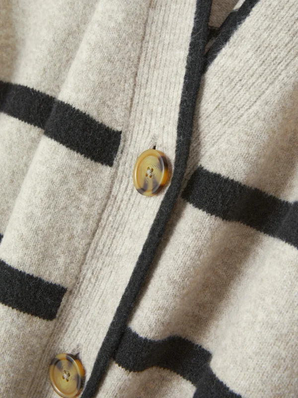 Gilet Long à Rayures