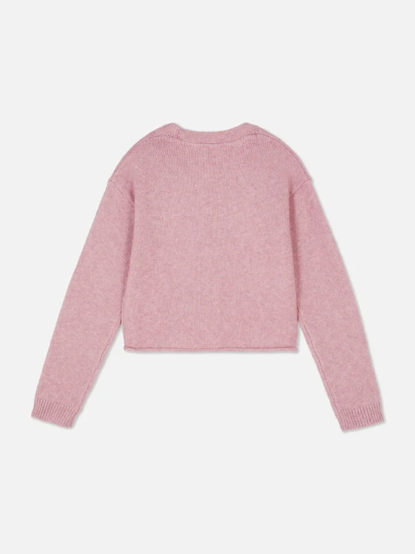 Gilet Tricoté à Ourlet Roulotté