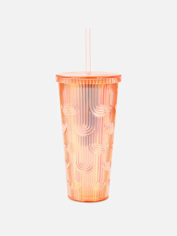 Gobelet Avec Paille à Reliefs