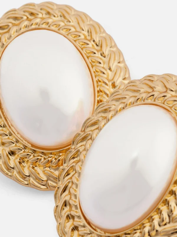 Grands Clous D'oreilles à Fausse Perle Rita Ora