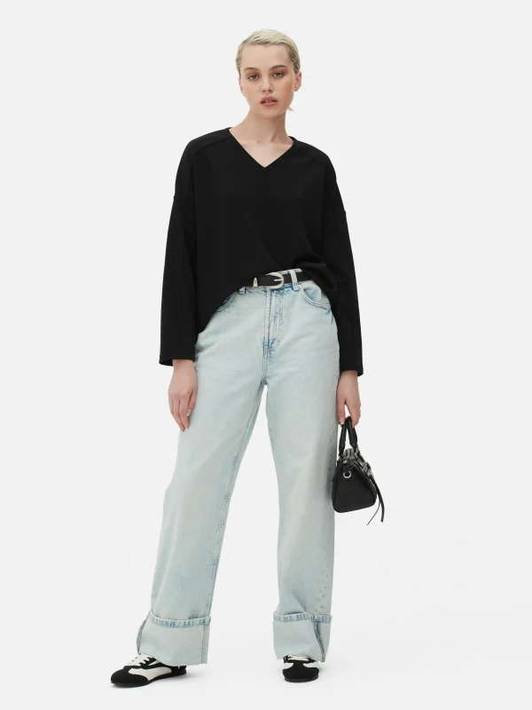 Haut à Manches Longues Avec Coutures à Coordonner