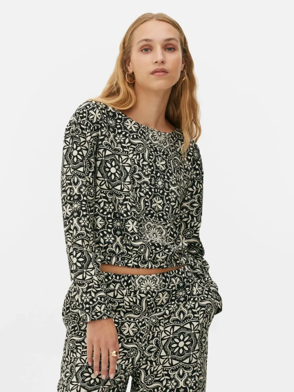 Haut à Manches Longues Avec Cordon De Serrage à Coordonner