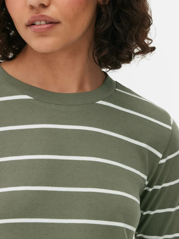 Haut à Rayures Et à Manches Longues