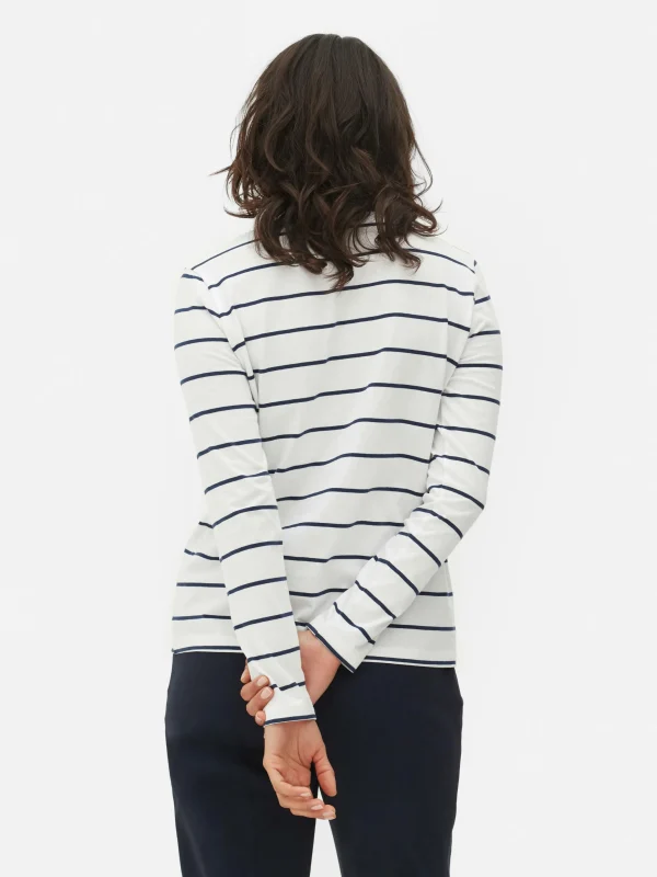 Haut à Rayures Et à Manches Longues