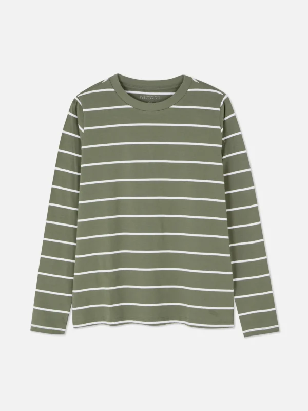 Haut à Rayures Et à Manches Longues