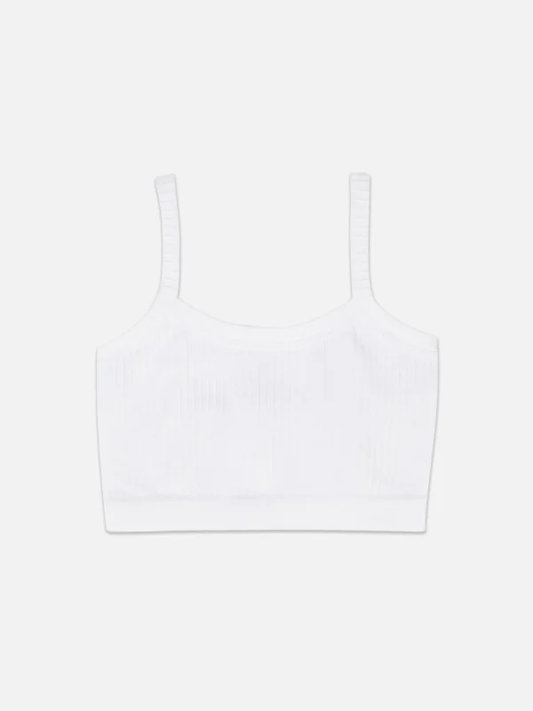 Haut Court à Texture Côtelée