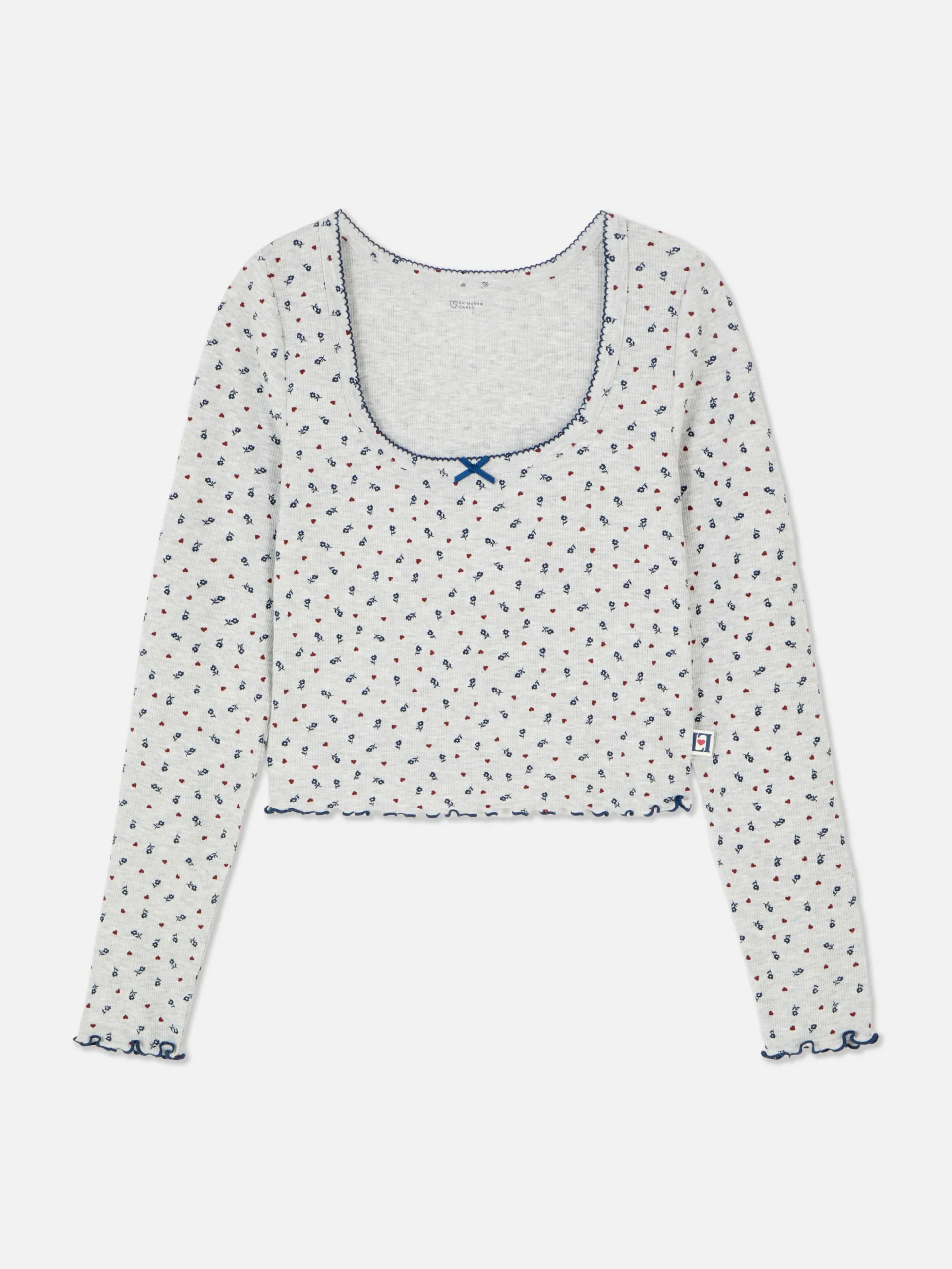 haut_de_pyjama_ctel__peti_0.webp Haut De Pyjama Côtelé à Petites Fleurs