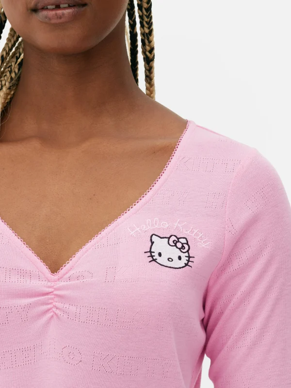 Haut De Pyjama En Pointelle Hello Kitty