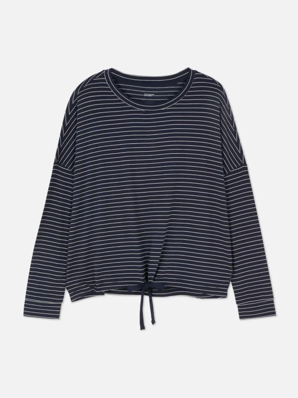 Haut De Pyjama Rayé à Manches Longues