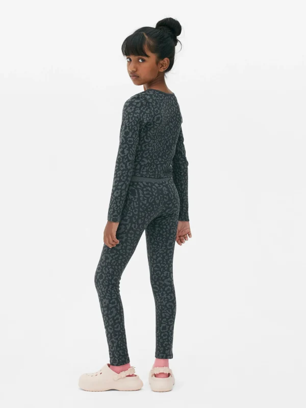 Haut De Sport à Imprimé Léopard