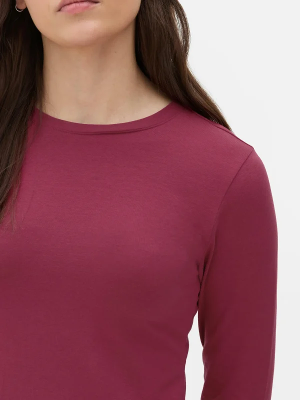 Haut En Jersey Stretch à Manches Longues