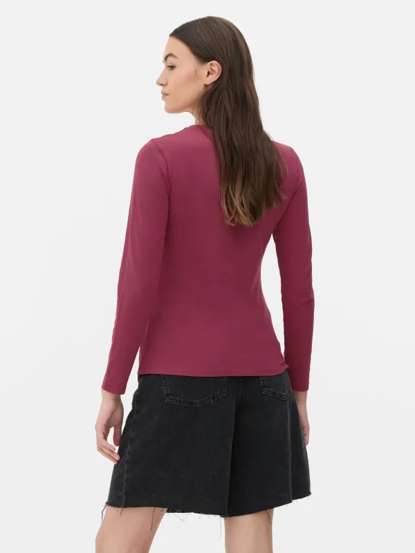 Haut En Jersey Stretch à Manches Longues