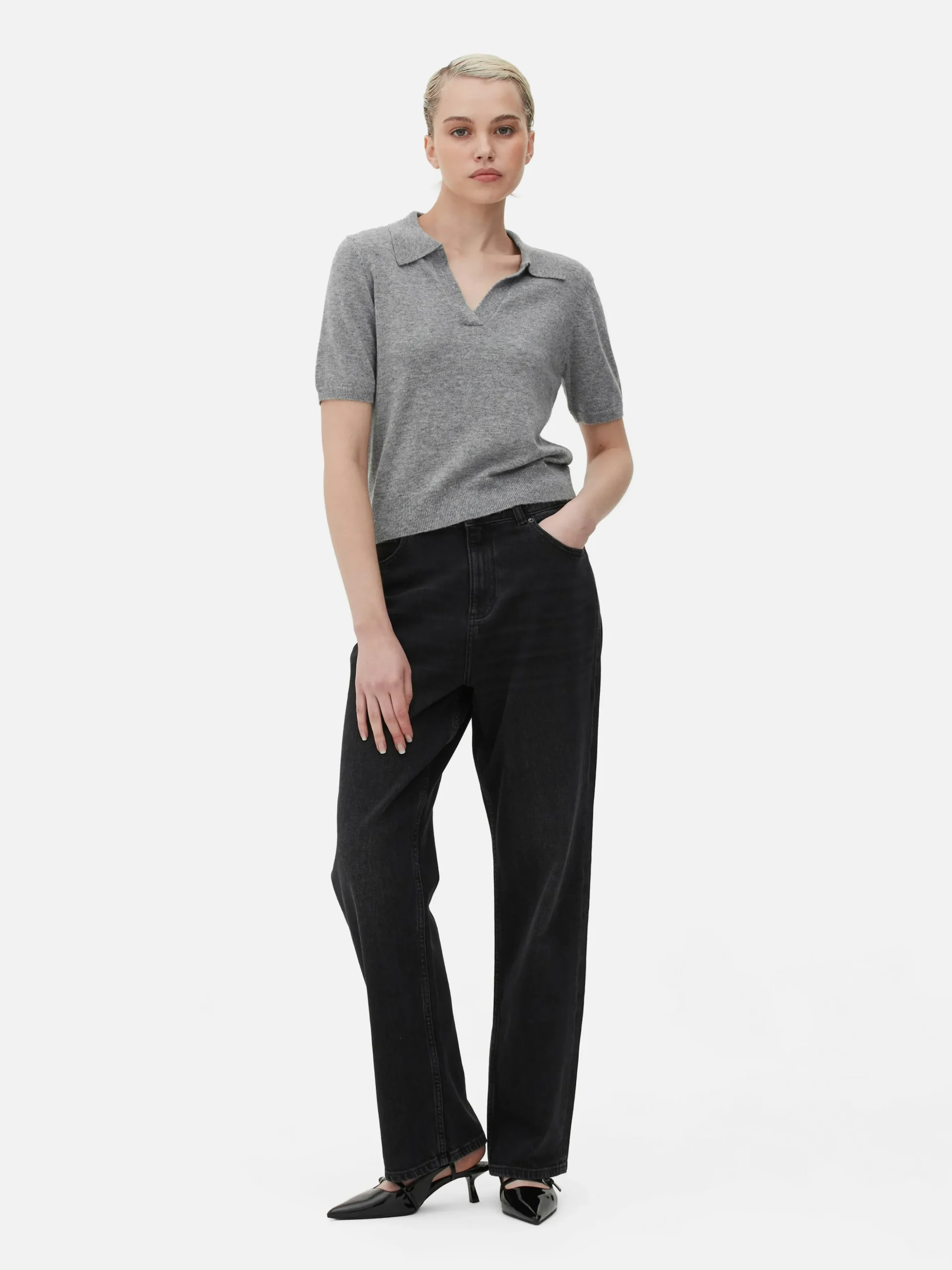 haut_en_maille_fine__col__1.webp Haut En Maille Fine à Col Et Manches Courtes