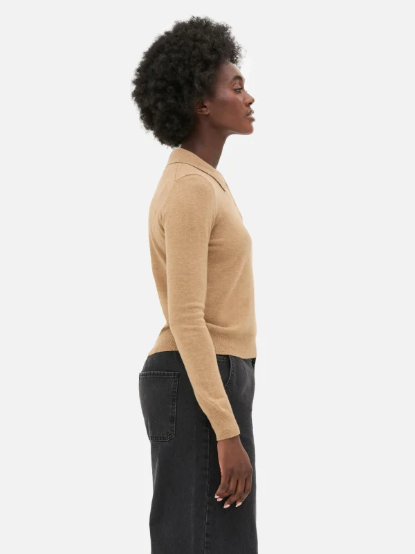 Haut Tricoté à Col Et à Manches Longues