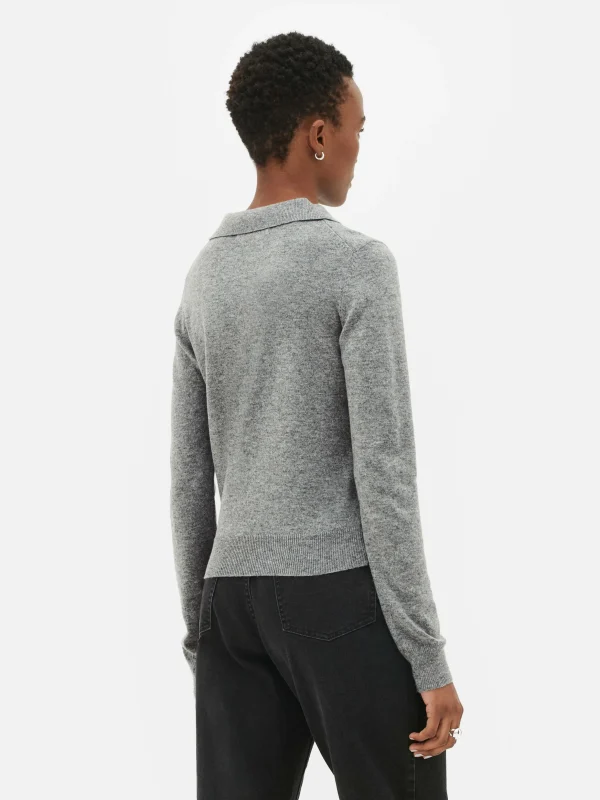 Haut Tricoté à Col Et à Manches Longues