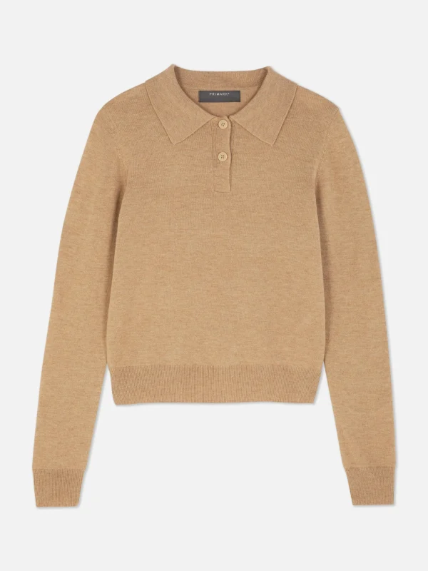 Haut Tricoté à Col Et à Manches Longues