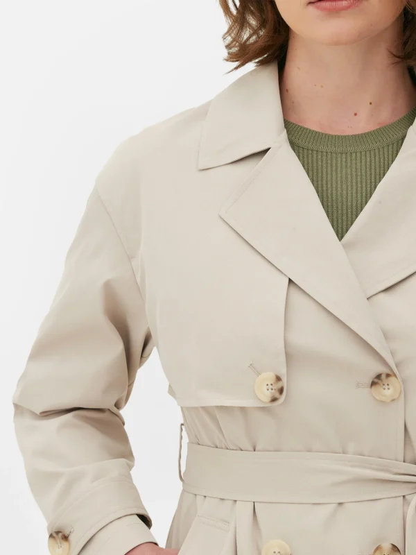Imperméable à Double Boutonnage Et Ceinture
