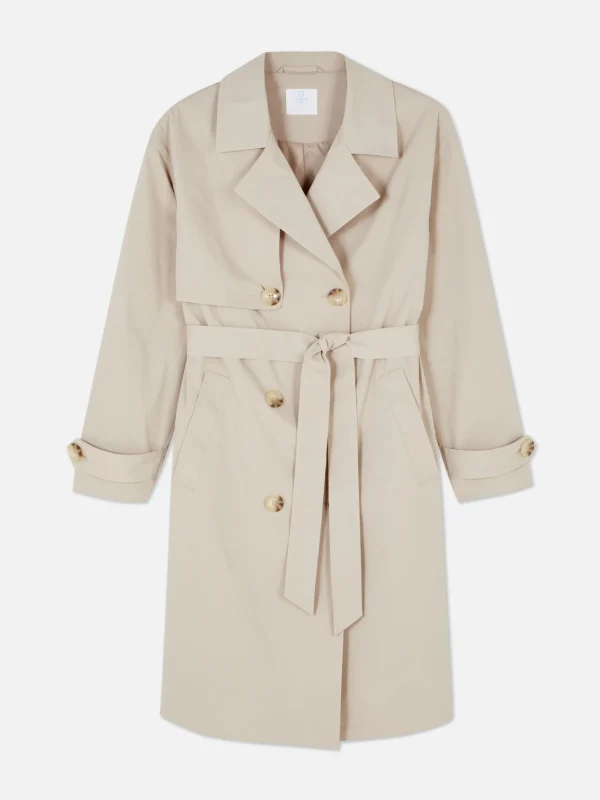 Imperméable à Double Boutonnage Et Ceinture