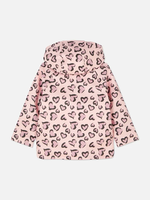 Imperméable à Motif Cœur Léopard