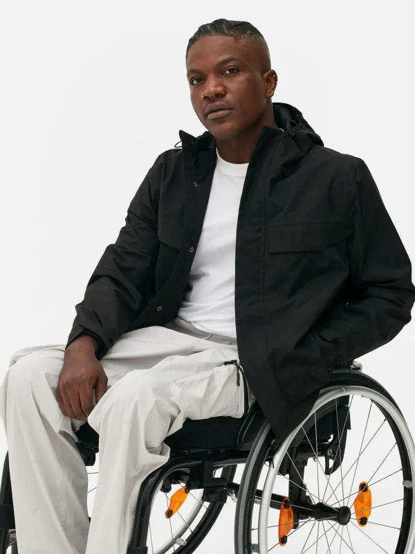 Imperméable Zippé à Capuche