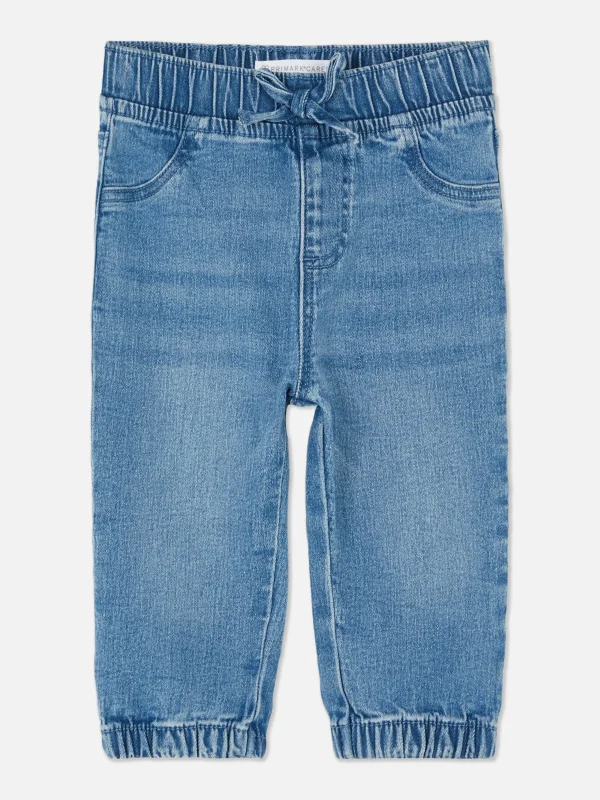 Jean Denim à Revers