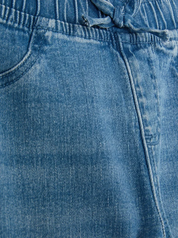 Jean Denim à Revers