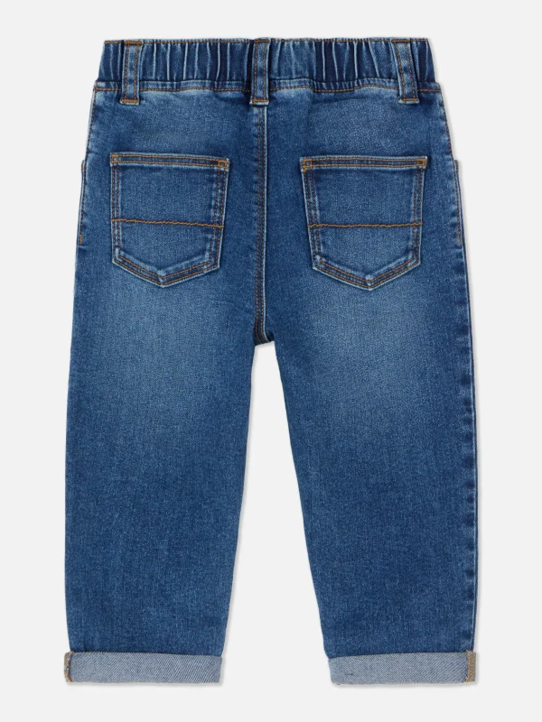 Jean Denim à Revers