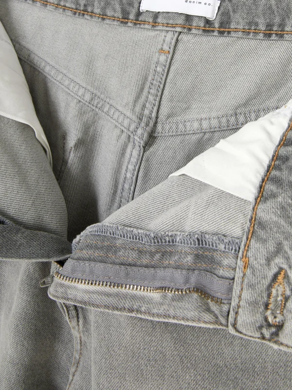 Jean Denim Ample à Effet Vieilli