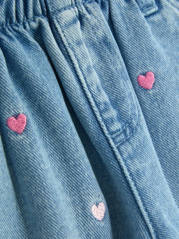 Jean Denim Brodé De Cœurs