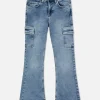 Jean Denim Cargo évasé