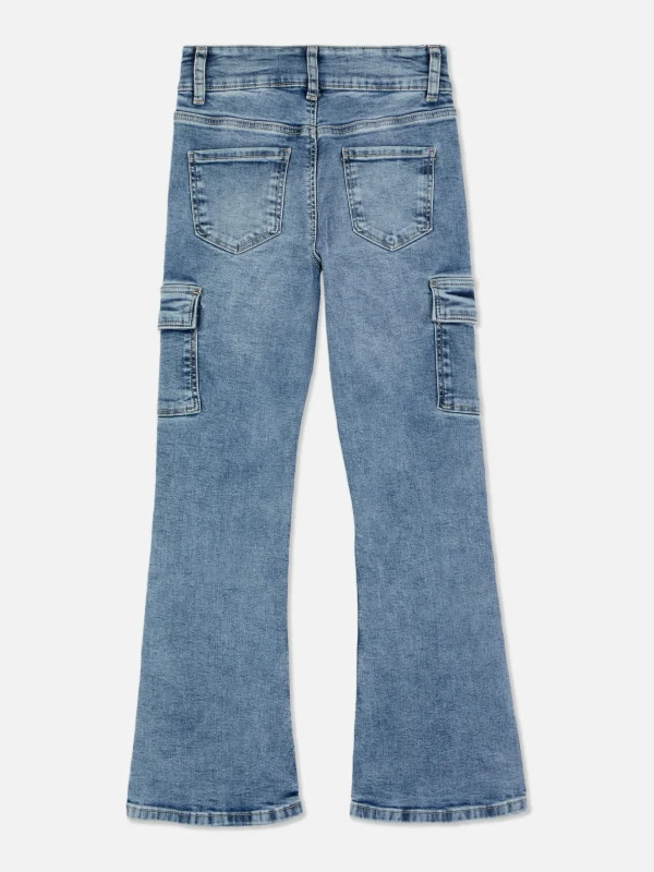 Jean Denim Cargo évasé