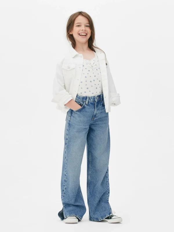 Jean Denim Large Fendu