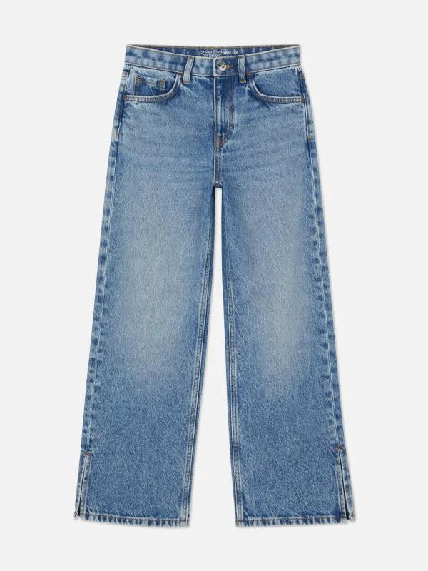 Jean Denim Large Fendu