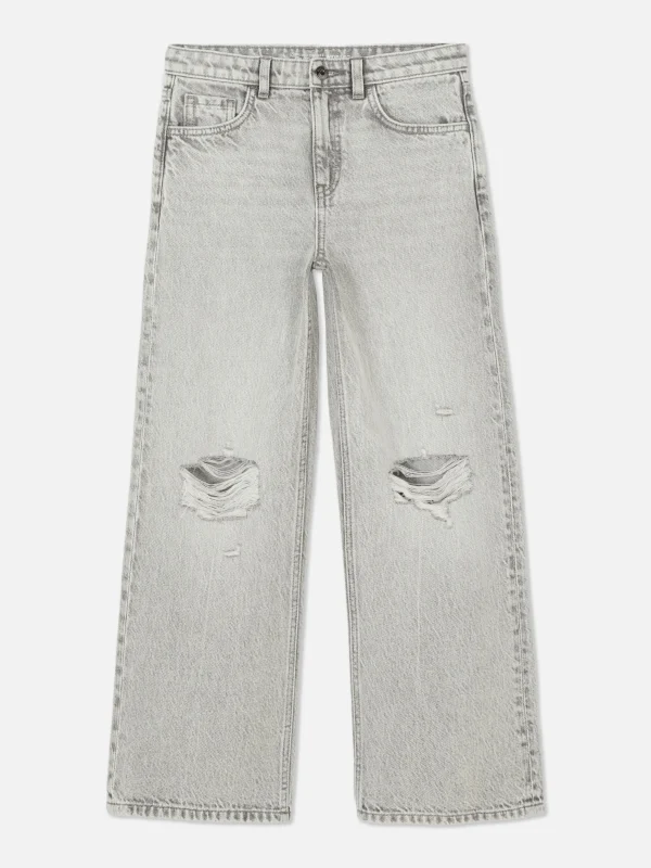 Jean Denim Large Fendu