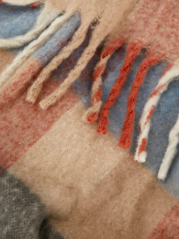 Jeté De Lit à Carreaux En Tissu Brossé