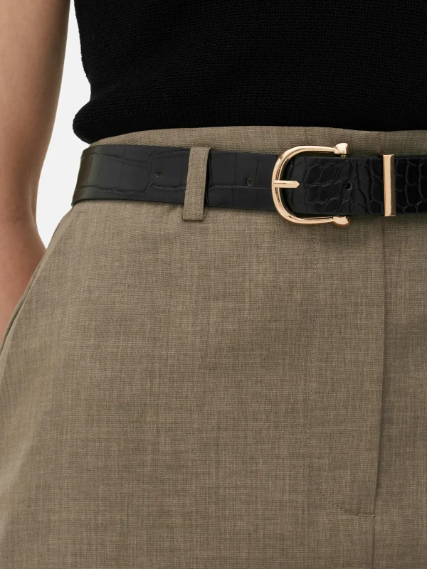 Jupe Crayon Mi-longue Taille Haute