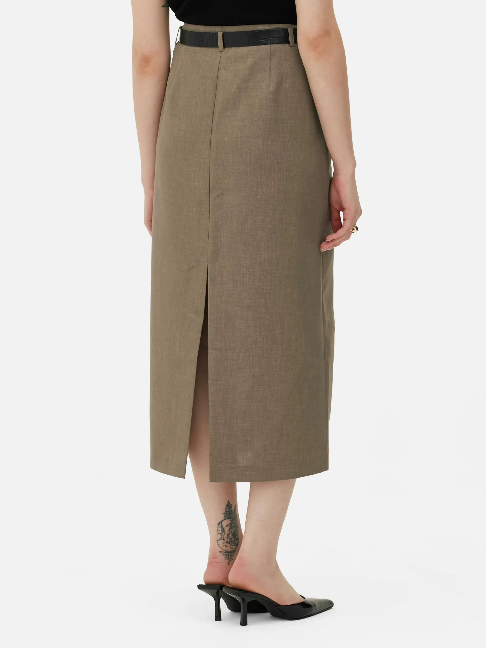 jupe_crayon_milongue_tail_3.webp Jupe Crayon Mi-longue Taille Haute